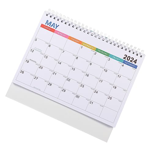 2024 Staffelei-Kalender Abreißkalender Zeltkalender Wochenkalender To-Do-Liste Planer To-Do-Liste Notizen Spiralkalender Countdown-Kalender Notizblock Schreibtisch Tischunterlage Papier-Clamshell von WSJianYuan