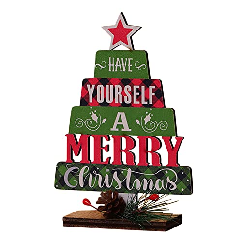 Krücken-Ornamentzubehör, Weihnachtsbaumform, englisches Alphabet, Tischdekoration, Party-Party-Dekorationen, Weihnachtsbaumschmuck, Zwergstatuen, Outdoor-Weihnachten (grün, Einheitsgröße) charitable von WSJianYuan