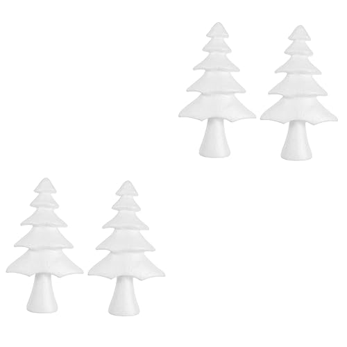 WSJianYuan 4 Stück Schaumstoff-Weihnachtsbaum, Weihnachtsdekoration, Baumbau-Werkzeug, Tischdekoration, Kinderdekoration, Schreibtischdekoration, Tischdekoration, Weihnachtsbaum-Schaumstoffmodell, von WSJianYuan