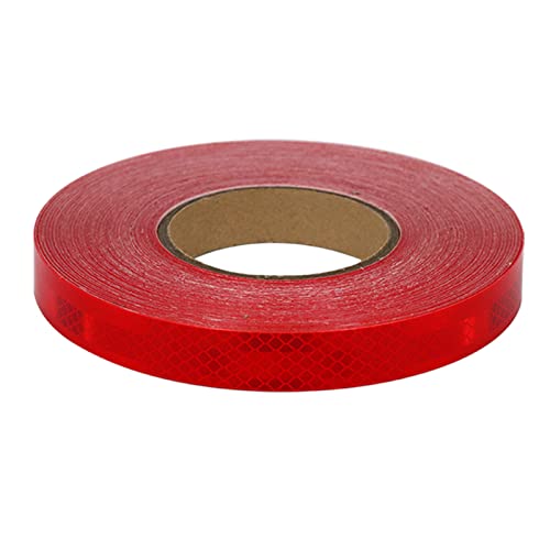 WSNDY 2Cm X 3M Reflektierendes Band, Sicherheit Markierung Band, Reflektierender Klebebandaufkleber Selbstklebende Sicherheit Warnklebeband Conspicuity Nacht Reflektor Streifen Tape,Rot von WSNDY