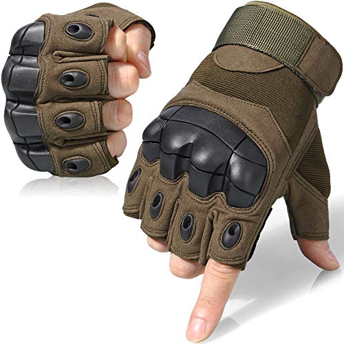 WTACTFUL Touch Screen Rubber Hard Knuckle Full Finger and Half Finger Gloves for Motorcycle Cycling Climbing Hiking Hunting Outdoor Sports Gear Gloves von WTACTFUL