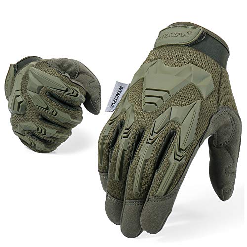 WTACTFUL Taktische Handschuhe,Tatical Gloves,Motorrad Handschuhe,Herren Touchscreen Motorradhandschuhe für Mountainbike, Motorcross,Klettern,Security,Wandern,Motorrad,Jagd Grün S von WTACTFUL