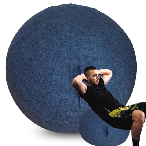 WTZHHK Gymnastikball Fabric Sitting Ball Anwendbar Fitness Ball Chair Gym Ball Sitzball Büro Ergonomisch Stilvoll, Langlebig und Komfortabel ​65CM 【Keine Bälle enthalten】 von WTZHHK