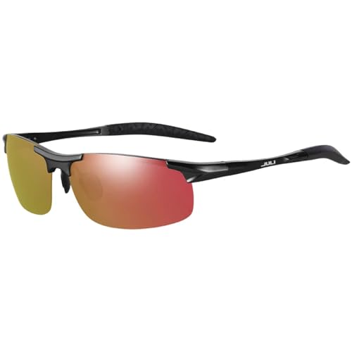 WUFANGBU Sonnenbrille Herren Polarisierte Sport-Sonnenbrille Für Männer Und Frauen Autofahren Radfahren Angeln Golf Legierung Sonnenbrille C6 von WUFANGBU