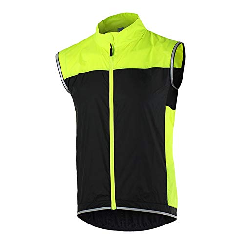 WWAIHY Herren ärmellos Fahrradweste,Radlerjacke Weste Fahrradjacke Radtrikot Fahrradtrikot Cycling Jersey Bike Jacke Shirts,Wasserabweisend Atmungsaktiv Radlerjacke Regenmantel(Size:XL,Color:Grün) von WWAIHY