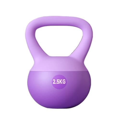 Dumbbells Kettlebell Damen Fitness Haushalt Wasserkocher Heben Hantel Weiche Kettlebell Hüftformung Trainingsgeräte Hantelset (Color : Purple, Size : 10kg) von WXHQF