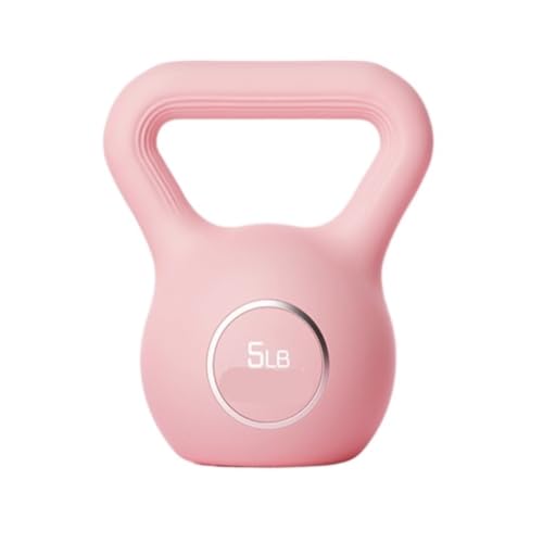 Dumbbells Umweltfreundliche Kettlebell Fitness Home Einstellbares Gewicht Hantel Kettlebell-Basis Unterstützt Das Heben Des Wasserkochers Hantelset (Color : Pink, Size : 15lb) von WXHQF