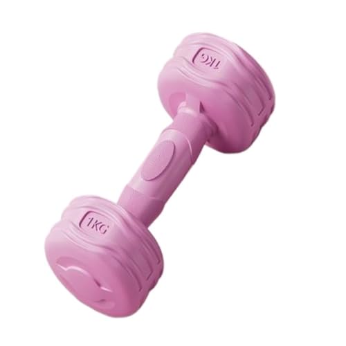 Hantel Hantel Damen Fitness Heimfitness Trainingsgerät Armmuskeltraining Gummibeschichtete Kleine Hantel Dumbbell (Color : Pink, Size : 1kg) von WXHZHQ