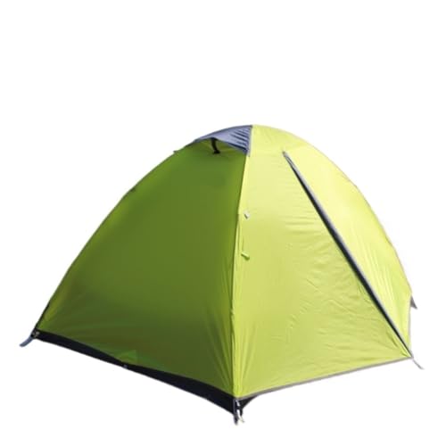 Zelt aufblasbar Outdoor-Camping-Doppelschicht-2-Personen-Aluminiumstange, Regen- Und Sonnensicheres Bergsteiger-Camping-tragbares Zelt Camping Tent (Color : Green, Size : A) von WXHZHQ