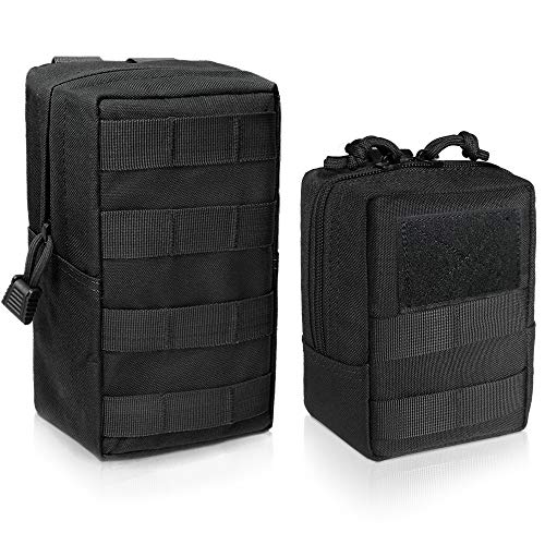WYNEX 2er-Pack Molle Pouches, Tactical EDC Utility Pouch Kompakt, wasserdicht, Organize Small Gear Gadget für Militärrucksäcke von WYNEX