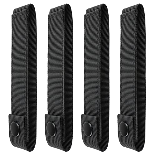 WYNEX Molle Strap 6 Zoll, Taktische Molle Strap Molle Gurtband Riemen Befestigung Snap Strap Nylon Daumen Snap Riemen 4 Packs von WYNEX