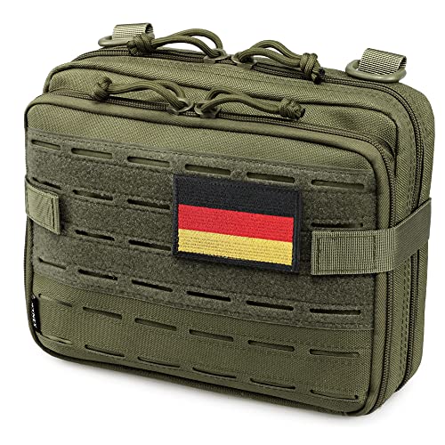 WYNEX Tactical Molle Admin-Tasche im lasergeschnittenen Design, Utility-Taschen Molle Attachment Military Medical EMT Organizer von WYNEX