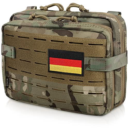 WYNEX Tactical Molle Admin-Tasche im lasergeschnittenen Design, Utility-Taschen Molle Attachment Military Medical EMT Organizer von WYNEX