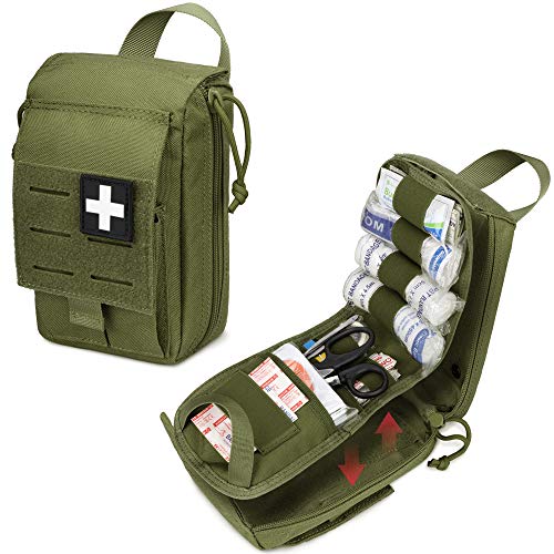 WYNEX Tactical Rip Away Erste-Hilfe-Beutel, lasergeschnittenes Design Molle EMT-Tasche Survival IFAK-Beutel Blasen den medizinischen Notfallorganisator aus von WYNEX