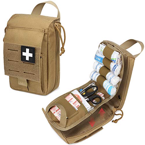WYNEX Tactical Rip Away Erste-Hilfe-Beutel, lasergeschnittenes Design Molle EMT-Tasche Survival IFAK-Beutel blasen den medizinischen Notfallorganisator aus von WYNEX