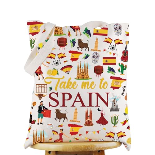 WZMPA Reise-Kosmetiktasche, Spanien-Souvenir, Geschenk, "Take Me To Spain", Reißverschluss, Spanien, Urlaubsgeschenk, Take Spain TG, Passform: von WZMPA