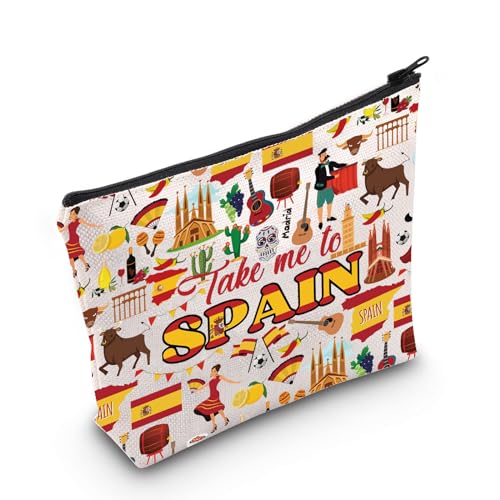 WZMPA Spanien Reise Reisetasche Spanien Souvenir Geschenk Take Me To Spain Zipper Pouch Bag Spanien Travel Merchandise, Take Spain 2 von WZMPA
