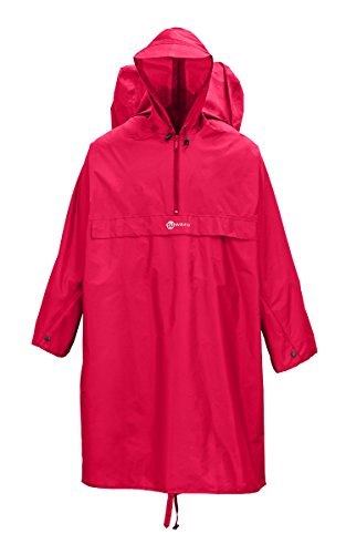 Wäfo Unisex PU-beschichteter Rucksackponcho Back Packing, rot, L, 4007 von Wäfo