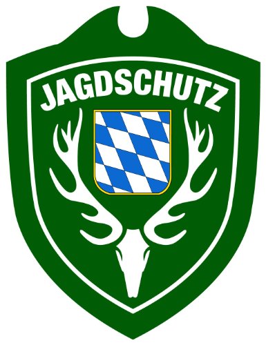Waidmannsbruecke Unisex – Erwachsene Jagdschutz Bayern Autoschild, Grün, One Size von Waidmannsbruecke