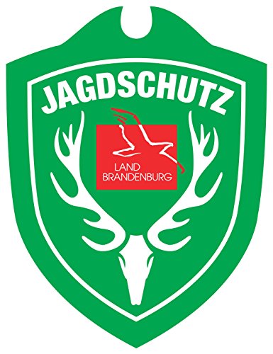 Waidmannsbruecke Erwachsene Jagdschutz Brandenburg Autoschild, Grün, One Size von Waidmannsbruecke