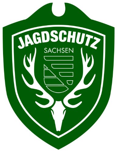 Waidmannsbruecke Erwachsene Jagdschutz Sachsen Autoschild, Grün, One Size von Waidmannsbruecke