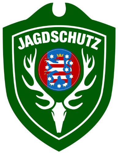 Waidmannsbruecke Unisex – Erwachsene Jagdschutz Thüringen Autoschild, Grün, One Size von Waidmannsbruecke