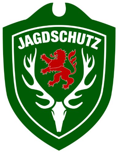 Waidmannsbruecke Unisex – Erwachsene Jagdschutz Hessen Autoschild, Grün, One Size von Waidmannsbruecke