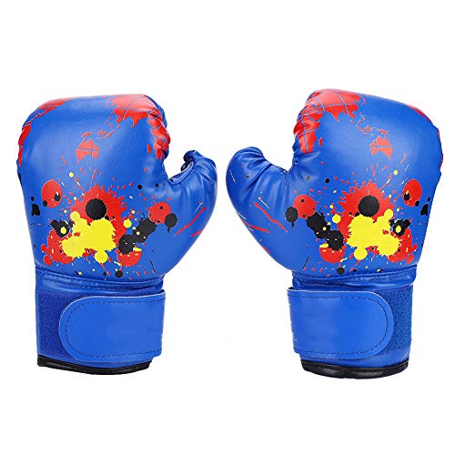 Wakects Kinder PU Leder Boxhandschuhe, atmungsaktive 2 bis 11 Jahre alte Kinder Boxhandschuhe, Training Boxhandschuhe, verwendet für Boxen, Muay Thai, Kampfhandschuhe(blau) von Wakects