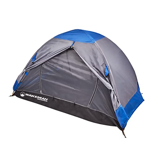 Wakeman Unisex-Erwachsene Backpacking Tent 2-Personen-Zelt für Rucksackreisen, grau, Standard von Wakeman