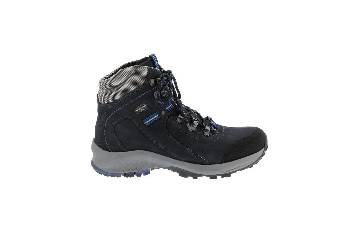 Waldläufer H-Emma, Outdoor-/Wanderstiefel, Gummi / Nubuk, schwarz/marine/silber, Schnürstiefelette von Waldläufer