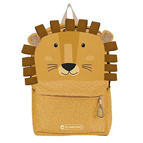 Schneiders 49456-021 - Kinderrucksack Mini Lion, ca. 18,5 x 27 x 11 cm, Rucksack für Kinder mit 6 Liter Volumen, 2 Fächern und 2 Seitentaschen von Walker