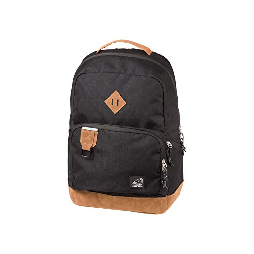 Walker 42154-080 - Rucksack Pure Eco Concept Black, mit 2 Fächern, Laptopfach, Seitentaschen, gepolsterter Rücken, verstellbare Schultergurte, ca. 30 x 45 x 21 cm von Walker