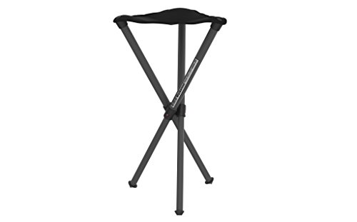 Walkstool - Modell Basic - Schwarz - 3-Beiniger Klapphocker aus Aluminium - Sitzhöhe 60 cm - Klapphocker Faltbar, Belastbar mit 175 kg - Hergestellt in Schweden von Walkstool