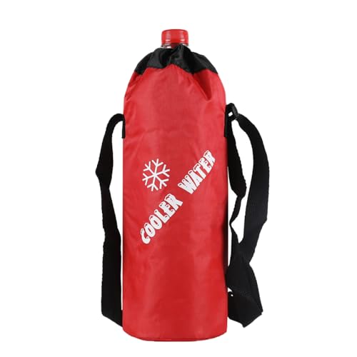 Trinkflaschenhalter,Trinkflasche Tasche Hülle,Wasserflaschenhülle Flaschenhalter Mit Verstellbarem Schultergurt,Schutzhülle für Thermobecher,für Camping Wandern Spazieren Reisen,Rot C von Wambere