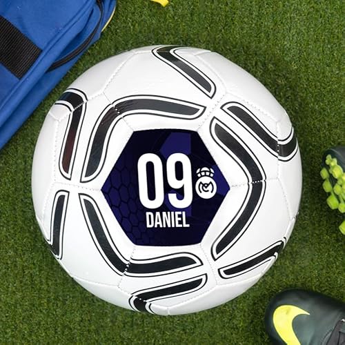 Wanapix | Personalisierter Fußball | Fußbälle mit Name und Nummer | Football Ball | Madrid von Wanapix