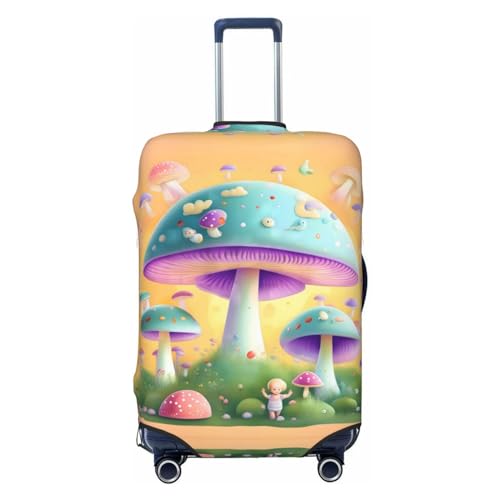 Dreamy Little Mushroom Reisegepäckhülle für 45,7-81,3 cm (18-32 Zoll) Gepäck, waschbar, kratzfeste Gepäckabdeckung, Fantasy Mushroom, M von WapNo