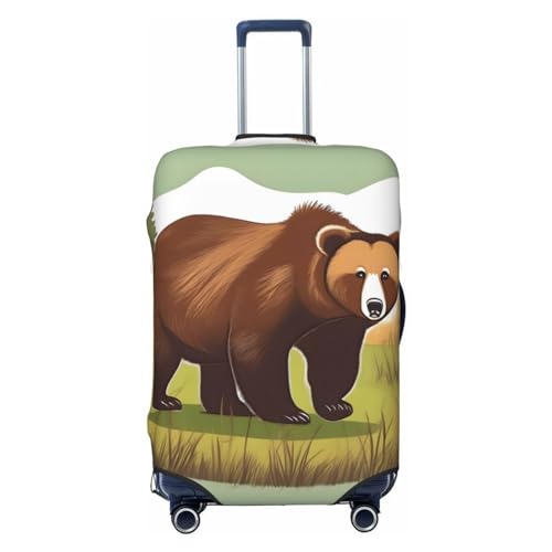 Eine faszinierende Reisegepäckhülle für 45,7 - 81,3 cm große Gepäck, waschbar, kratzfeste Gepäckabdeckung, Brown Bear Walking, S von WapNo