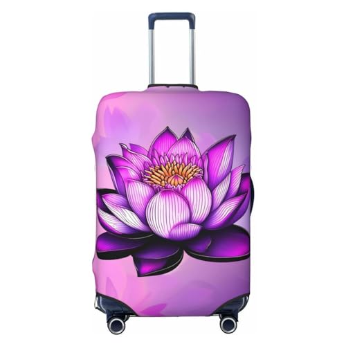 Eine faszinierende Reisegepäckhülle für 45,7 - 81,3 cm große Gepäck, waschbar, kratzfeste Gepäckabdeckung, Lila Lotus, S von WapNo