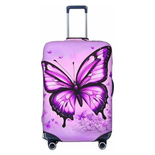 Eine faszinierende Reisegepäckhülle für 45,7 - 81,3 cm große Gepäck, waschbar, kratzfeste Gepäckabdeckung, violettfarbener schmetterling, L von WapNo