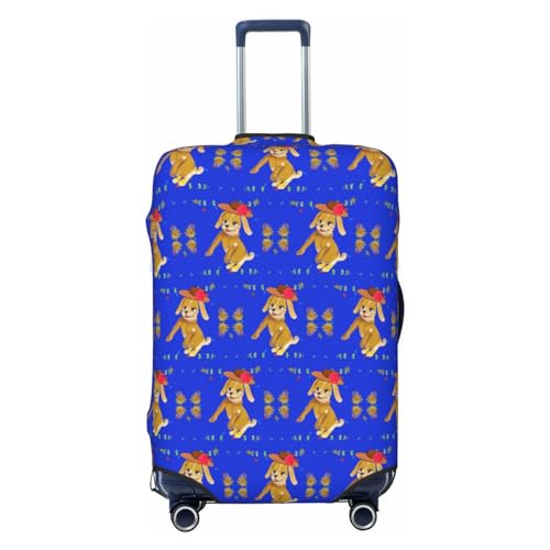 Funny Face Apple Reisegepäckhülle für 45,7 - 81,3 cm (18 - 32 Zoll) Gepäck, waschbar, kratzfeste, Tanzender Cartoon-Hund, XL von WapNo