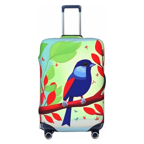 Graue Ratte Reisegepäckhülle für 45,7 - 81,3 cm Gepäck, waschbar, kratzfeste Gepäckabdeckung, Red Leaf Bird, L von WapNo