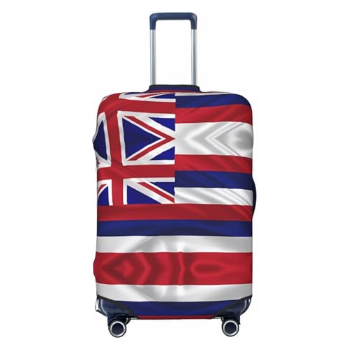 Reisegepäckhülle aus Holz, Vintage-Stil, Maryland-Flagge, für 45,7 - 81,3 cm Gepäck, waschbar, kratzfeste Gepäckabdeckung, Flagge Hawaii Amerikanische Flagge, L von WapNo