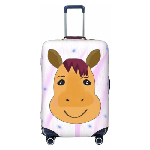 Reisegepäckhülle für 45,7 - 81,3 cm große Gepäck, waschbar, kratzfeste Gepäckabdeckung, Cartoon-Pferdekopf, XL von WapNo