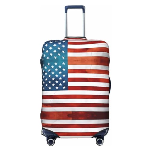 Reisegepäckhülle mit UK-Flagge für 45,7 - 81,3 cm (18 - 32 Zoll) Gepäck, waschbar, kratz, USA-Flagge im Vintage-Stil, XL von WapNo