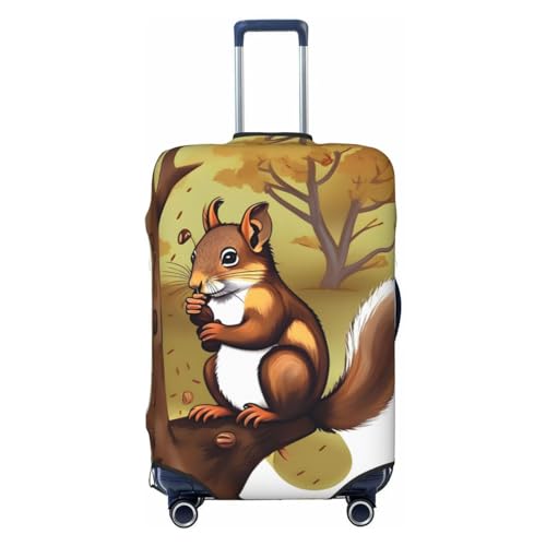 Reisegepäckhülle mit fliegenden Möwen, für 45,7 - 81,3 cm (18-32 Zoll) Gepäck, waschbar, kratzfeste Gepäckabdeckung, Nussfressendes Eichhörnchen, XL von WapNo