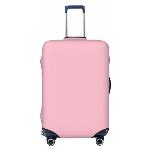 Reisegepäckhülle mit lächelnden roten Orangen, für 45,7 - 81,3 cm (18-32 Zoll) Gepäck, waschbar, kratzfeste, Einfarbig. Pink, L von WapNo