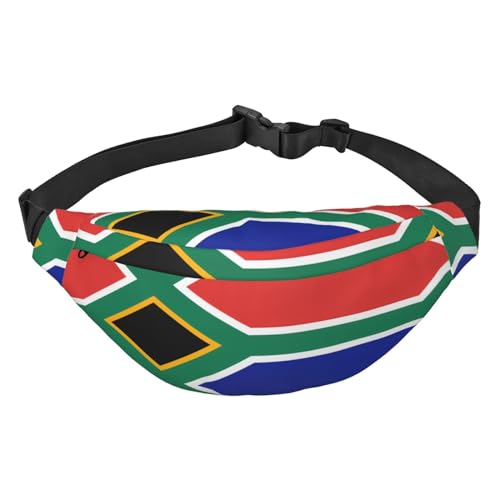 Wasserdichte Bauchtasche für Damen, Motiv: Südafrika-Flagge, Crossbody-Tasche, verstellbarer Gürtel, für Reisen, Einkaufen, Radfahren, Laufen, Flagge Südafrikas, Einheitsgröße von WapNo