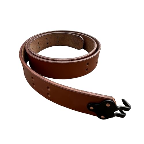U.S. M1 Garand Brown Color WWII 1907 Pattern Leather Sling - Steel Fitting von WARCRAFT EXPORTS