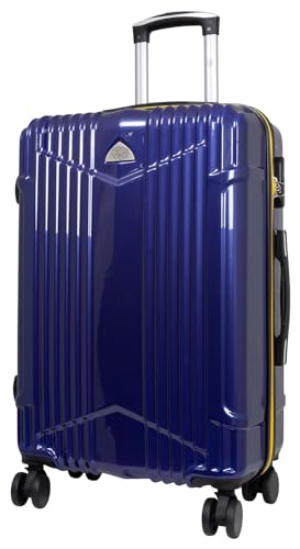 Warenhandel König Hartschalen Koffer Trolley Haimar farbig abgesetzter Reißverschluss - Farbe Blau - Gr. L von Warenhandel König