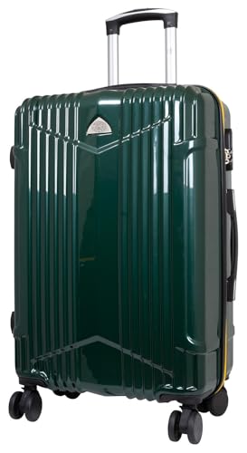 Warenhandel König Hartschalen Koffer Trolley Haimar farbig abgesetzter Reißverschluss - Farbe Grün - Gr. L von Warenhandel König